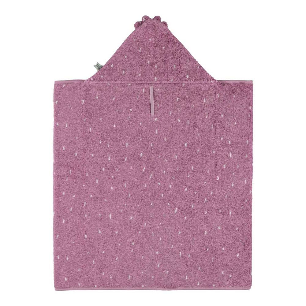 Trixie - Organic Cotton Terry Hooded Towel - Mrs. Peacock - Purple
