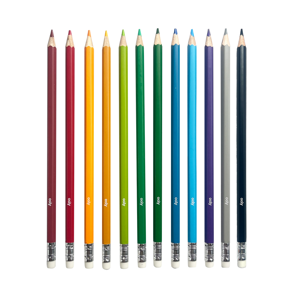 Ooly - Un-Mistake-Ables Erasable Colored Pencil Set - Multicolor - 12 Pcs