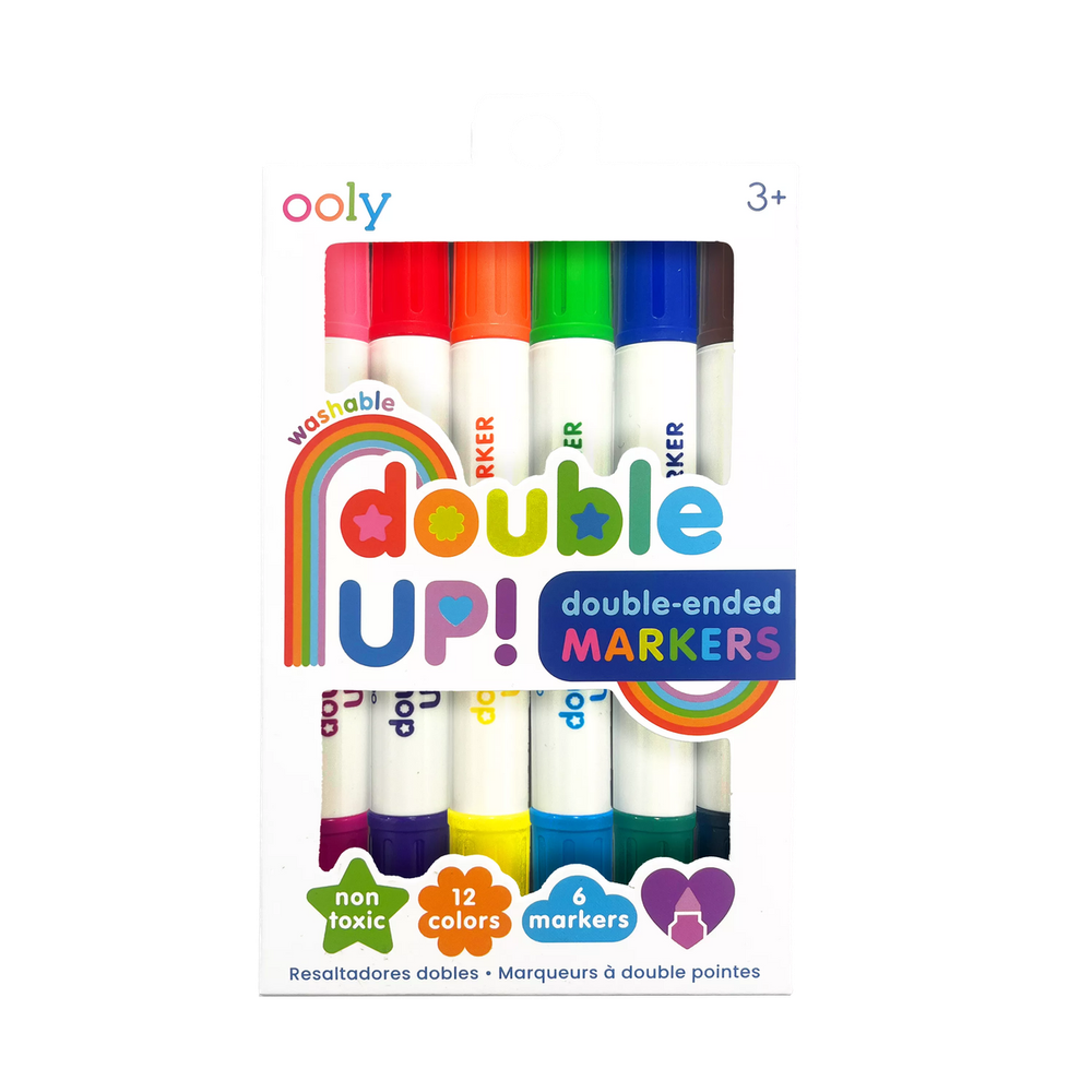Ooly - Double Up! Double-Ended Marker Set - Multicolor - 6 Pcs