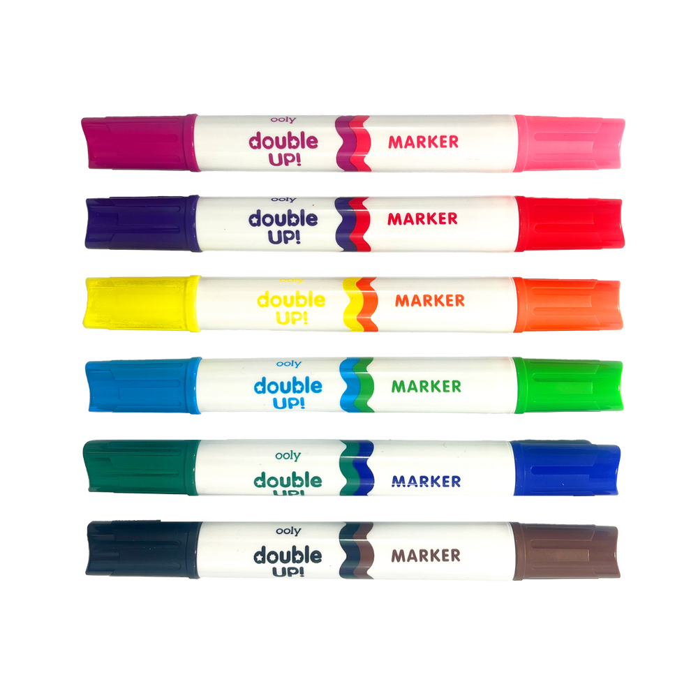 Ooly - Double Up! Double-Ended Marker Set - Multicolor - 6 Pcs