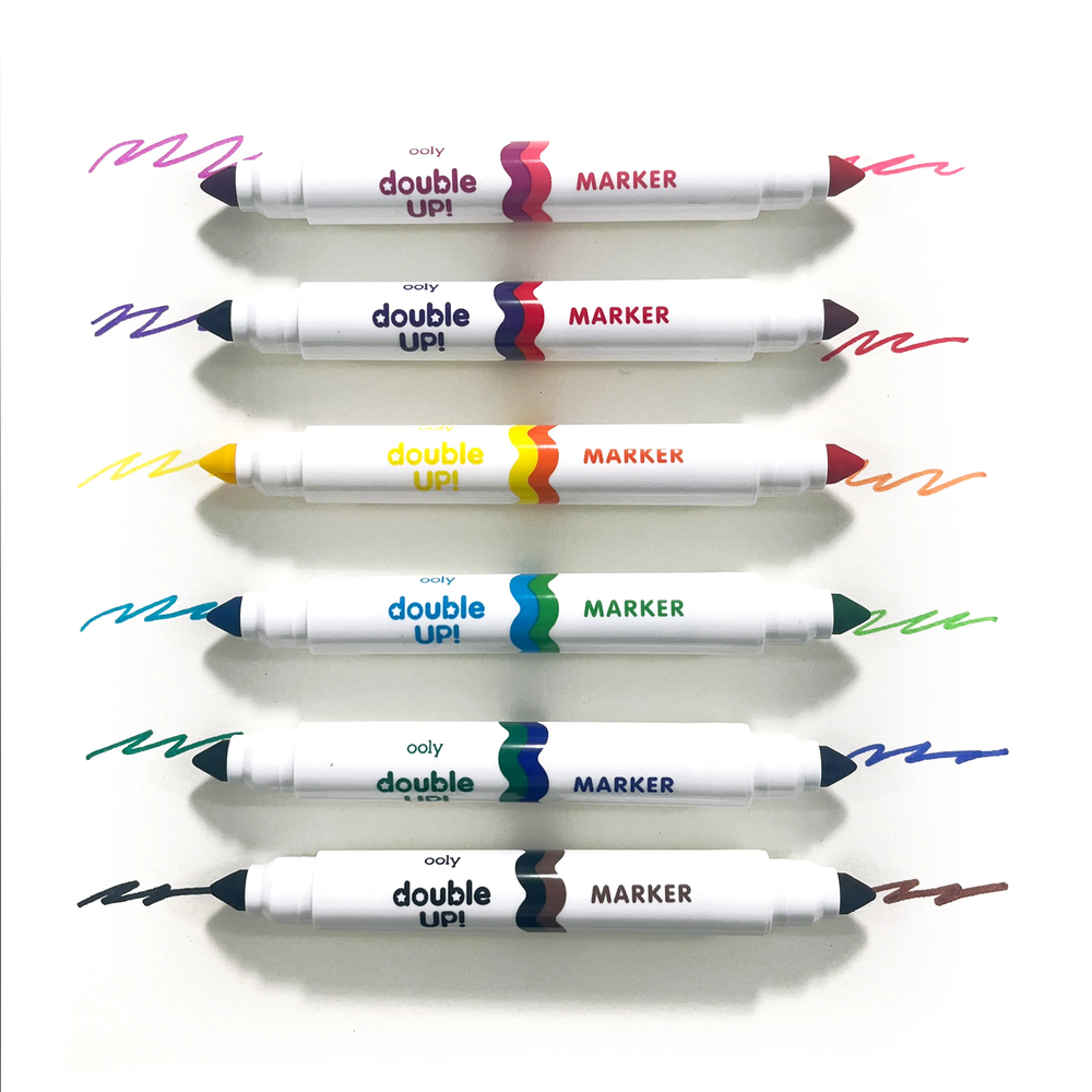 Ooly - Double Up! Double-Ended Marker Set - Multicolor - 6 Pcs