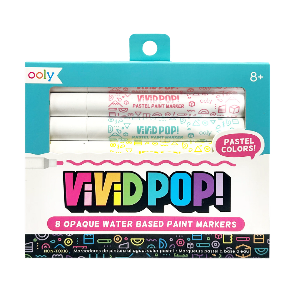 Ooly - Vivid Pop! Opaque Pastel Paint Marker Set - Multicolor - 8 Pcs