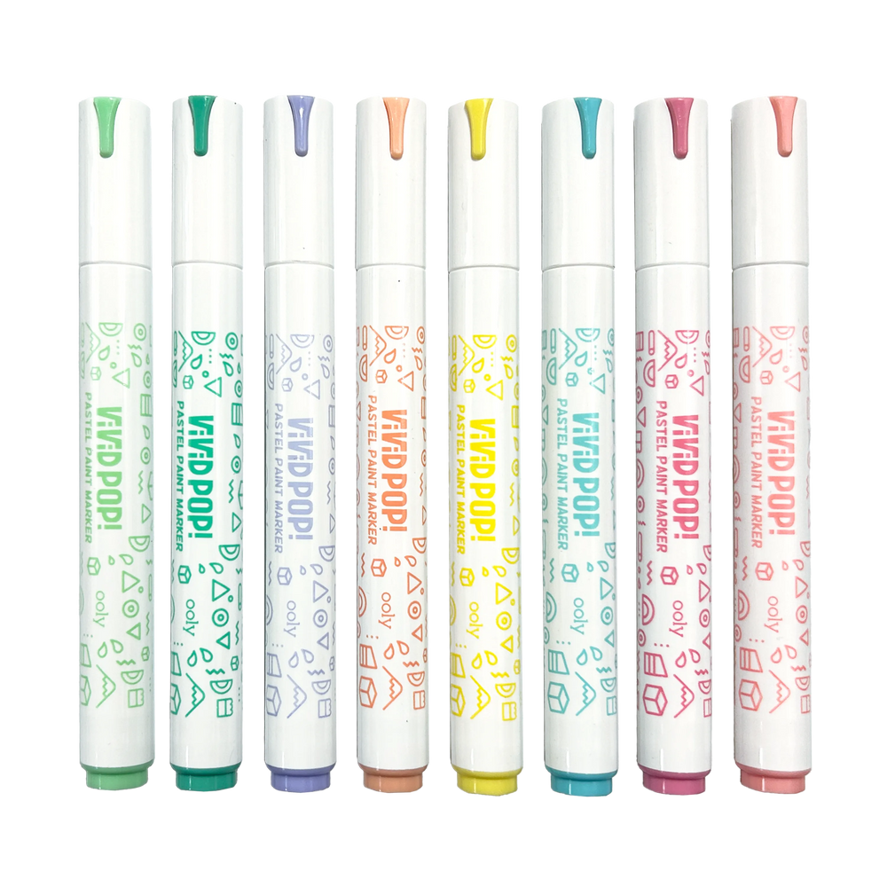 Ooly - Vivid Pop! Opaque Pastel Paint Marker Set - Multicolor - 8 Pcs