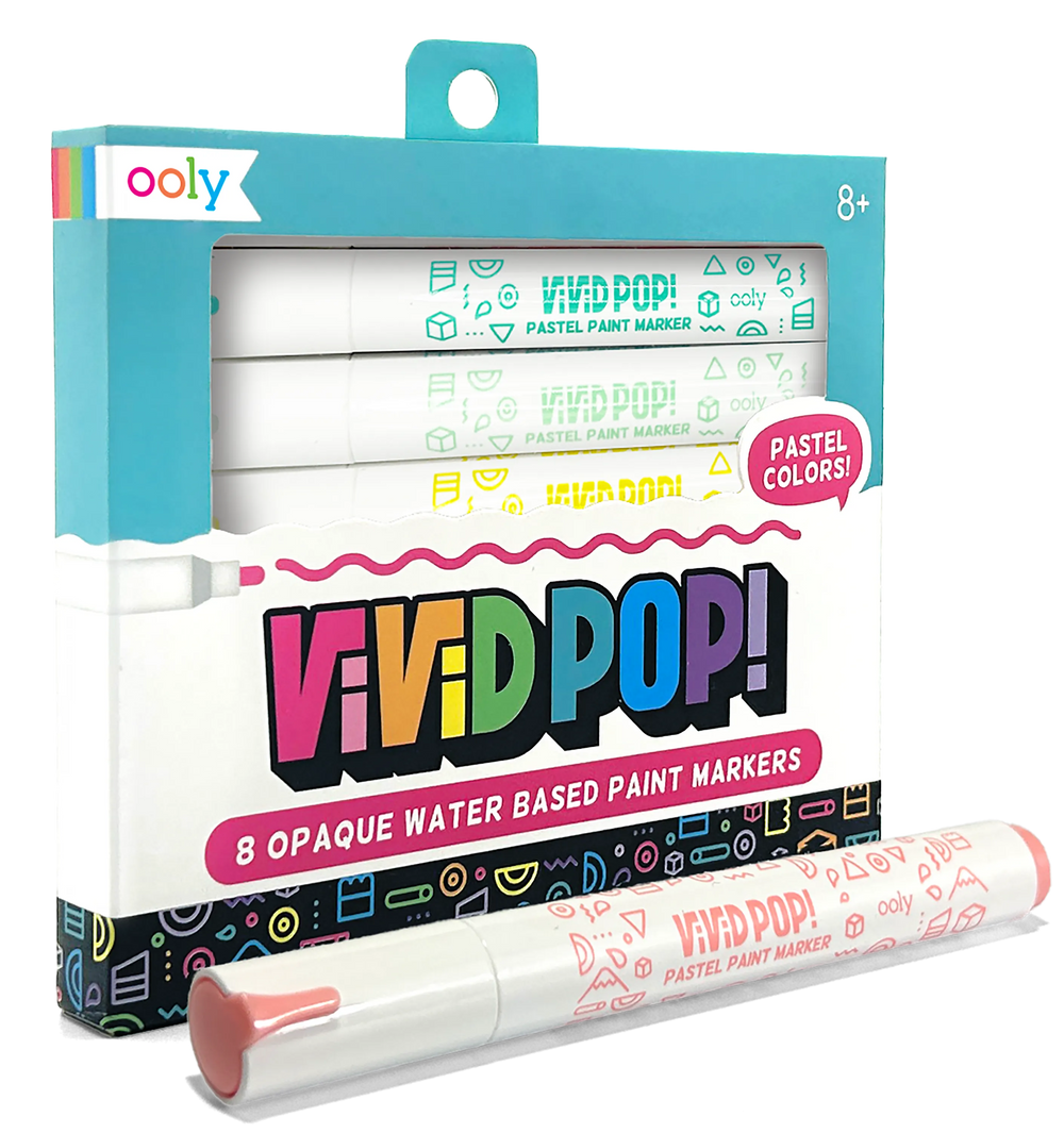 Ooly - Vivid Pop! Opaque Pastel Paint Marker Set - Multicolor - 8 Pcs
