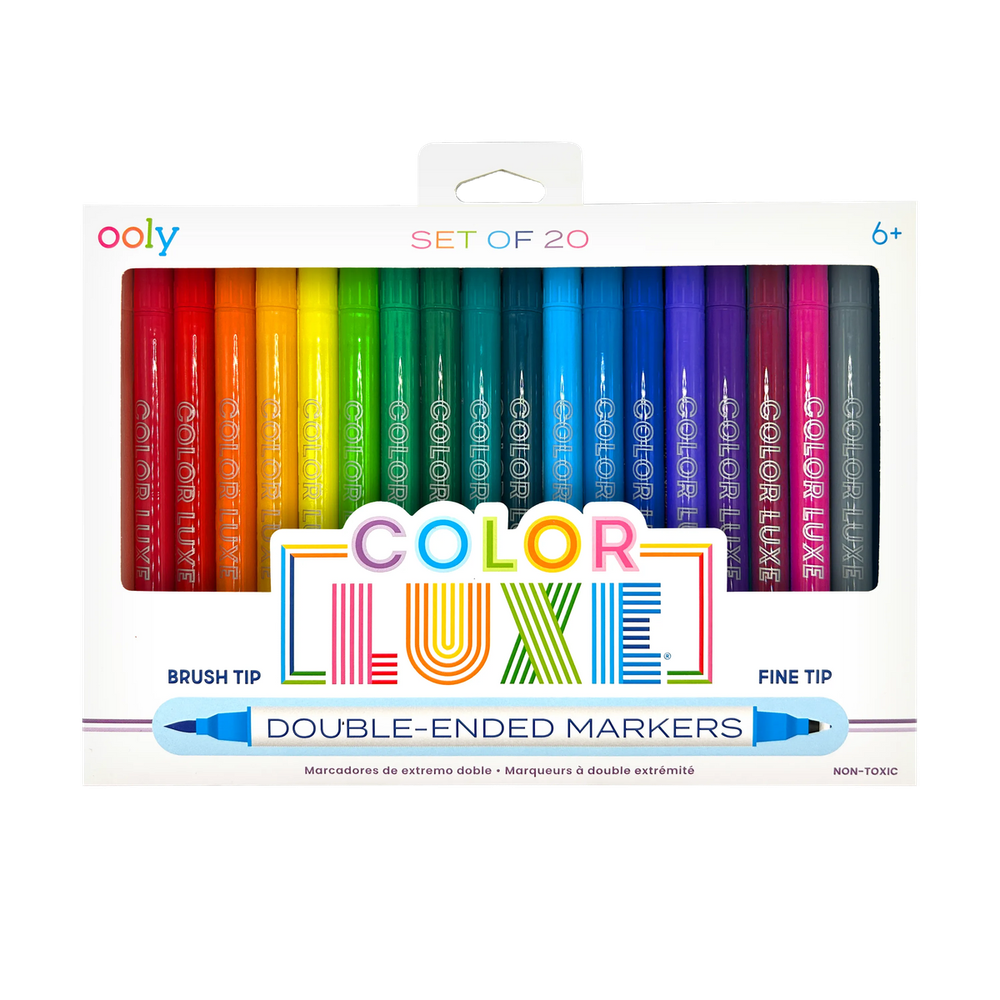 Ooly - Color Luxe Double-Ended Marker Set - Multicolor - 20 Pcs