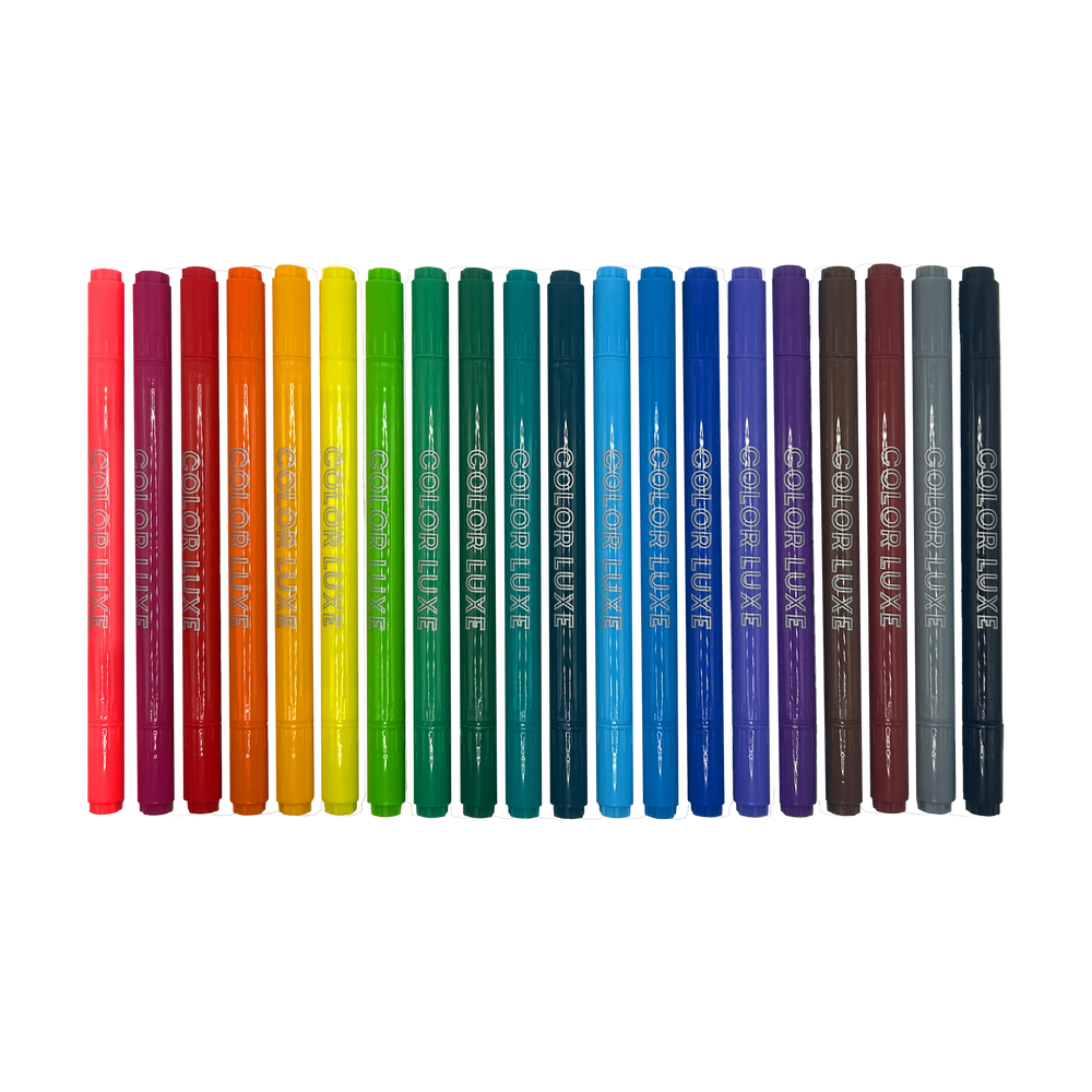 Ooly - Color Luxe Double-Ended Marker Set - Multicolor - 20 Pcs
