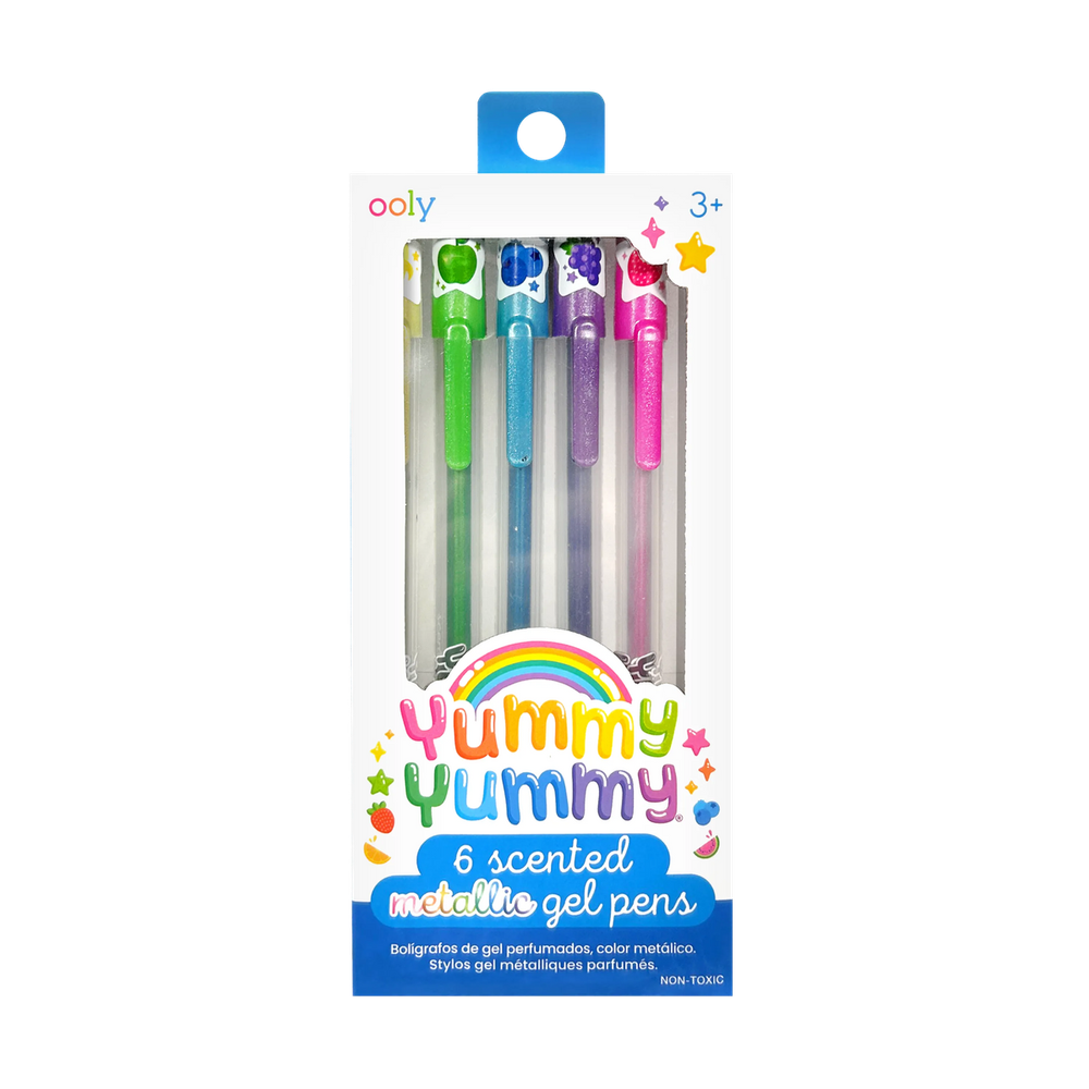 Ooly - Yummy Yummy Scented Metallic Gel Pen Set - Multicolor - 6 Pcs