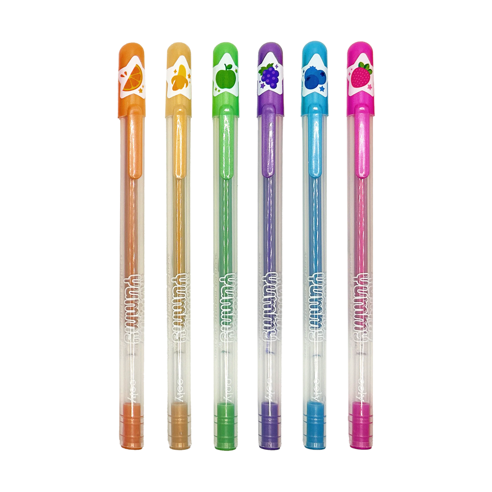 Ooly - Yummy Yummy Scented Metallic Gel Pen Set - Multicolor - 6 Pcs