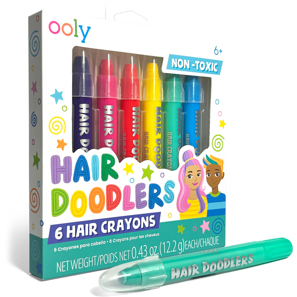 Ooly - Hair Doodlers Crayon Set - Multicolor - 6 Pcs