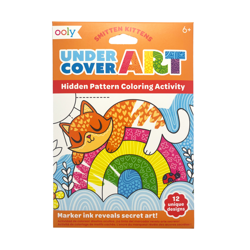 Undercover Art - Hidden Pattern Coloring Activity - Smitten Kittens - Pack Of 12