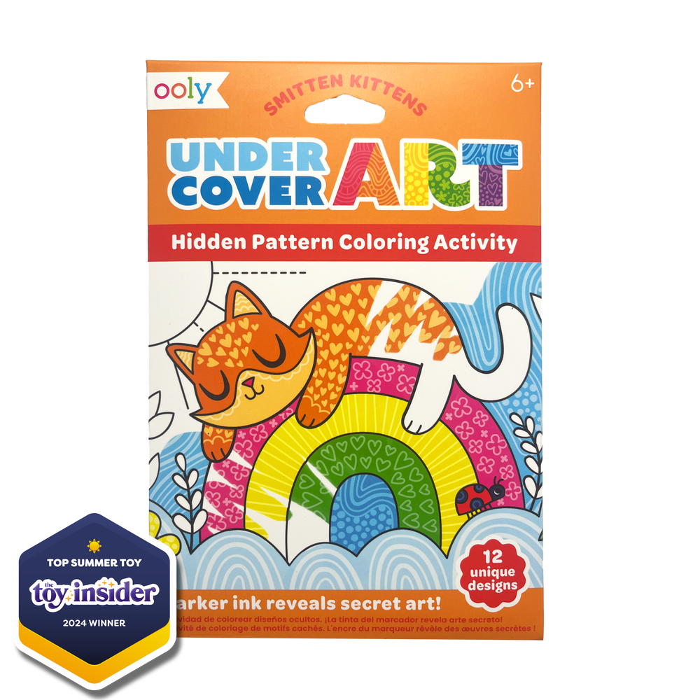 Undercover Art - Hidden Pattern Coloring Activity - Smitten Kittens - Pack Of 12