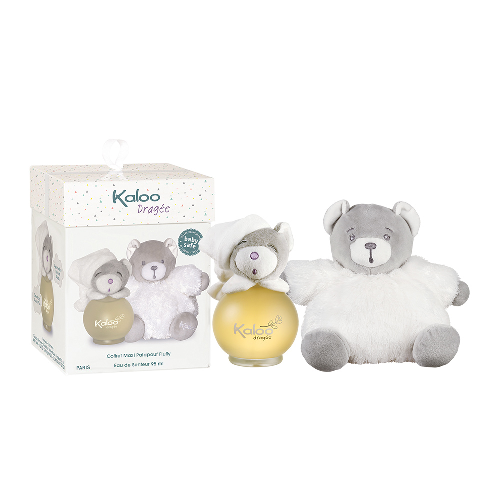 Kaloo - Alcohol-Free Baby Perfume - 95 ml With Bear Plush Toy Gift Set - Dragee