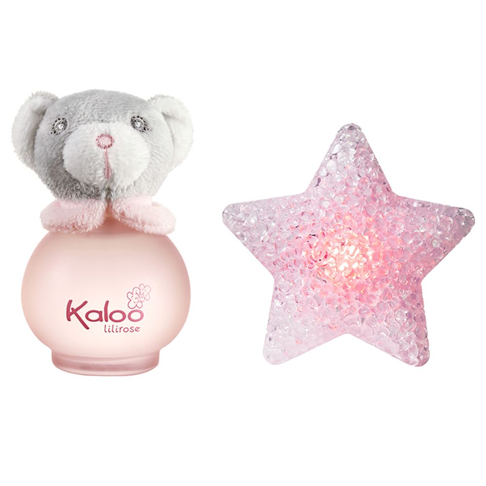 Kaloo - Alcohol-Free Baby Perfume - 95 ml With Star Night Light Gift Set - Lilirose