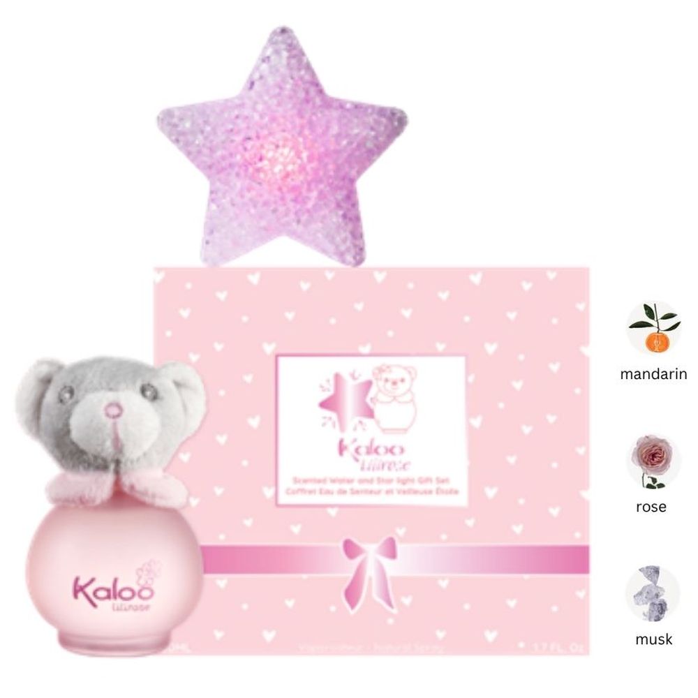 Kaloo - Alcohol-Free Baby Perfume - 95 ml With Star Night Light Gift Set - Lilirose
