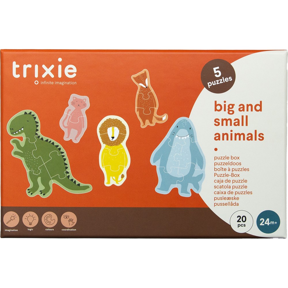 Trixie - Puzzle Box - Big And Small Animals - 20 Pc Set