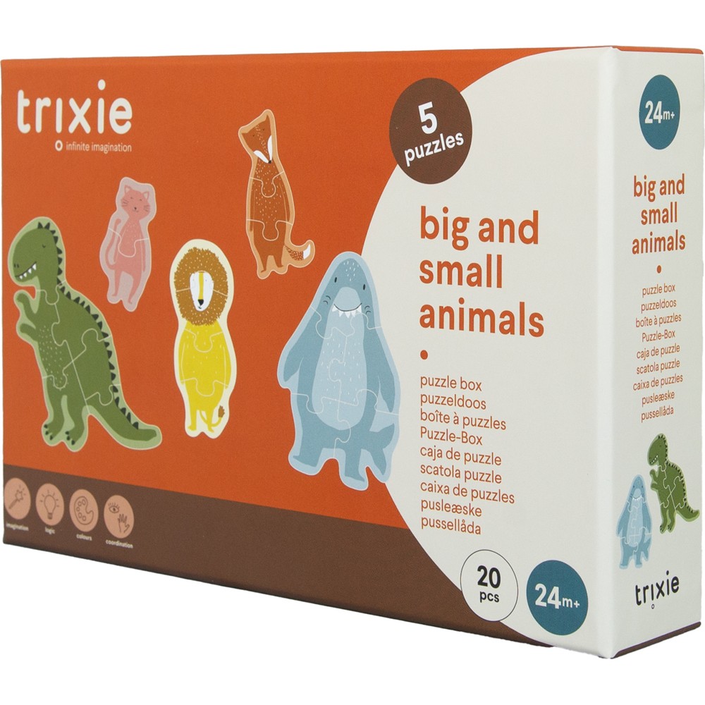 Trixie - Puzzle Box - Big And Small Animals - 20 Pc Set
