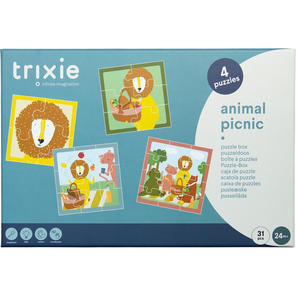 Trixie - Puzzle Box - Animal Picnic - 31 Pc Set