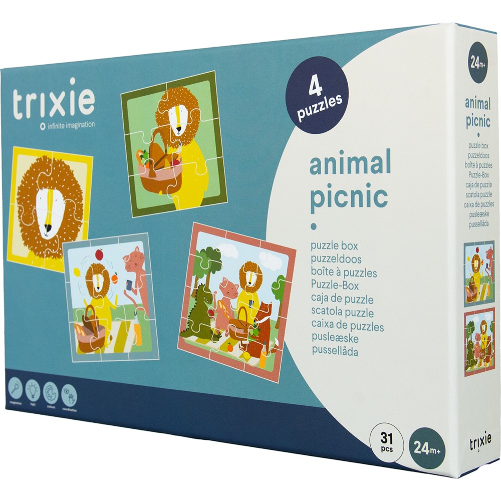 Trixie - Puzzle Box - Animal Picnic - 31 Pc Set