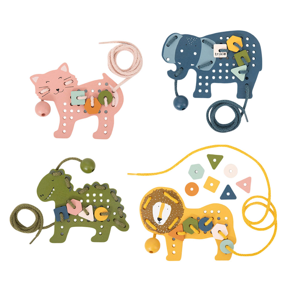 Trixie Wooden Animal Lacing Game