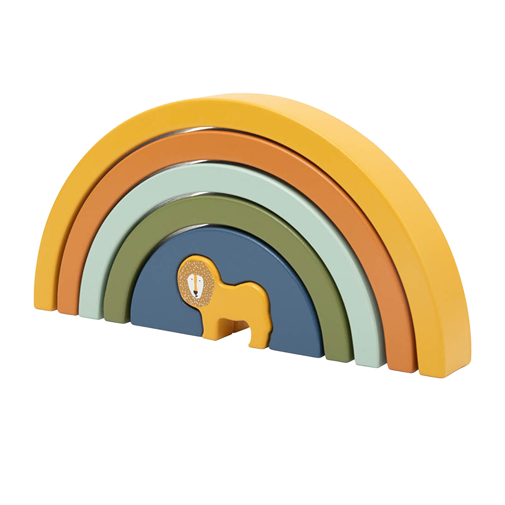 Trixie Wooden Rainbow Stacking Toy - Mr. Lion