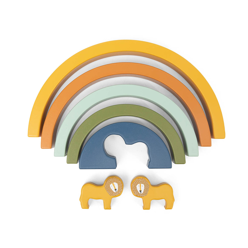 Trixie Wooden Rainbow Stacking Toy - Mr. Lion