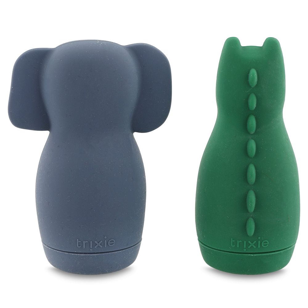 Trixie - Bath Toy Squeezy Animals - Mrs. Elephant & Mr Crocodile