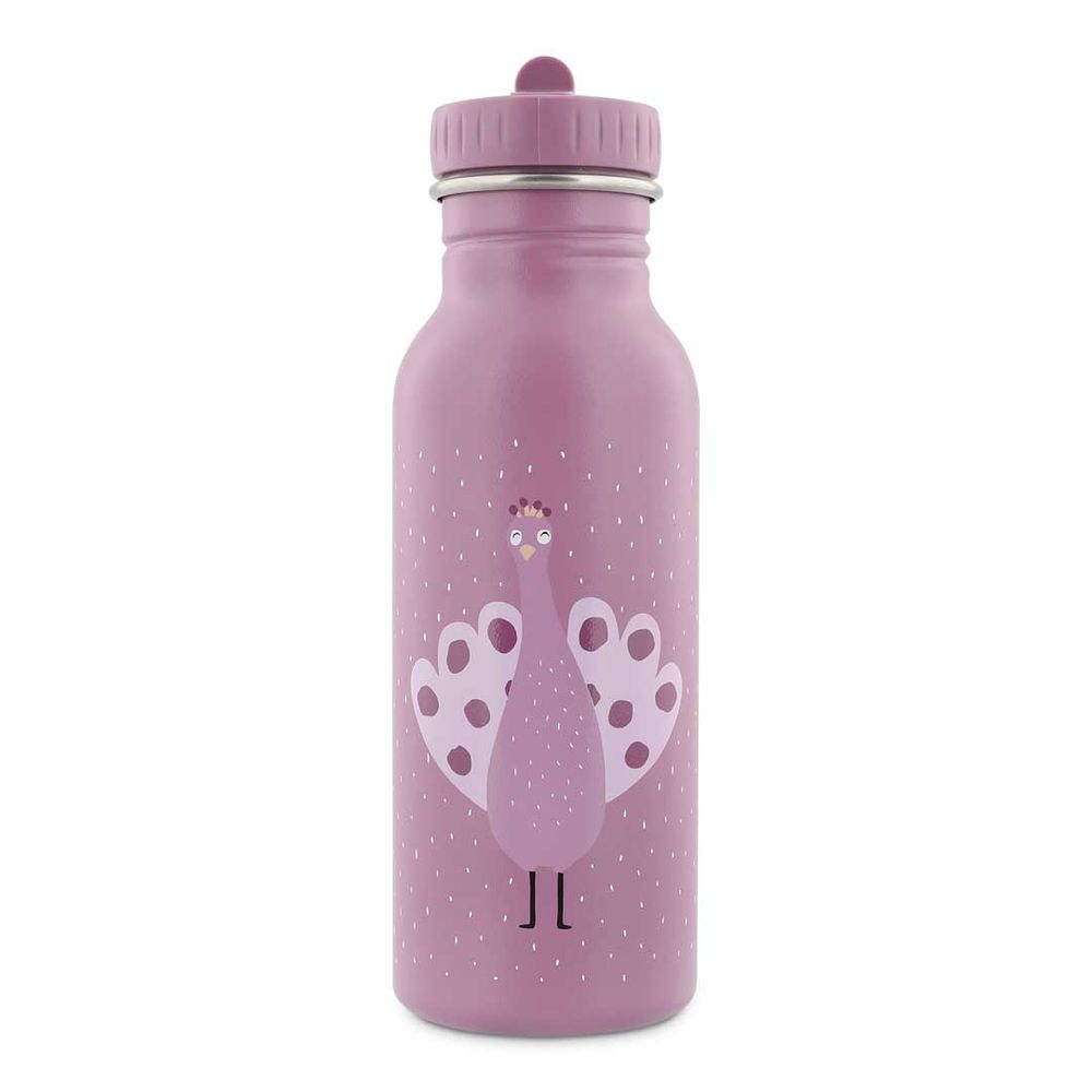 Trixie - Kids Stainless Steel Water Bottle - Mrs. Peacock - 500 ml