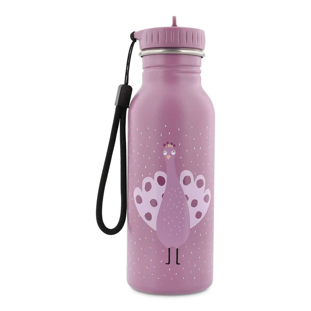 Trixie - Kids Stainless Steel Water Bottle - Mrs. Peacock - 500 ml