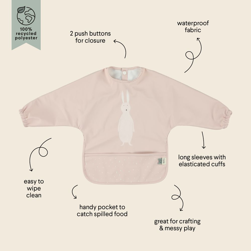 Trixie - Waterproof Longsleeve Bib - Mrs. Rabbit