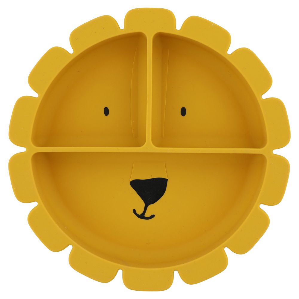 Trixie Silicone Divided Plate WithSuction - Mr. Lion