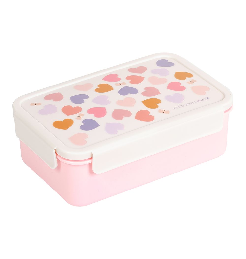 A Little Lovely Company - 3 Compartment Bento Lunch Box - Hearts