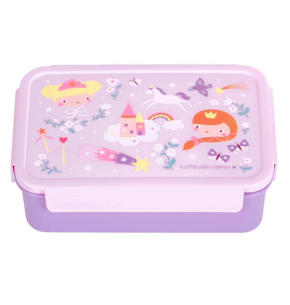 A Little Lovely Company - 3 Compartment Bento Lunch Box - Princesses