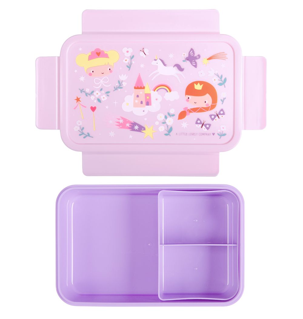 A Little Lovely Company - 3 Compartment Bento Lunch Box - Princesses