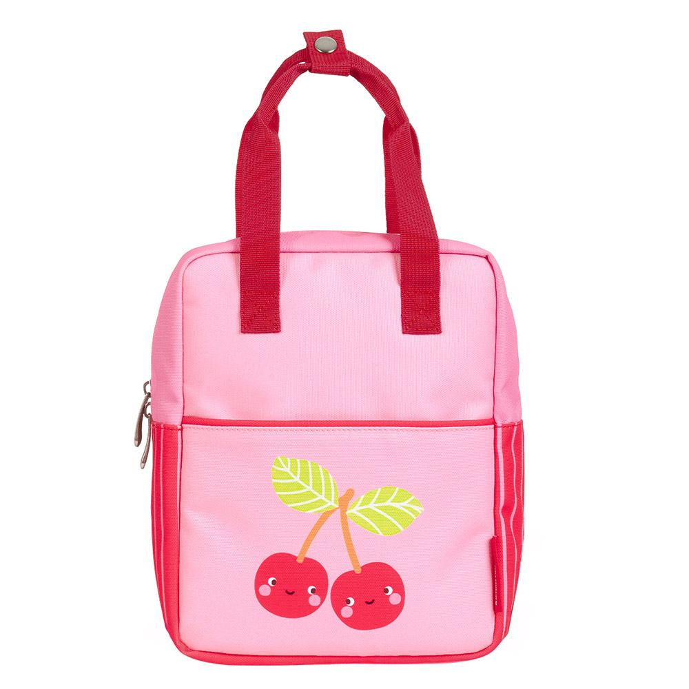 A Little Lovely Company - Kids Little Square Backpack - Happy Cherries - 10.2-Inch