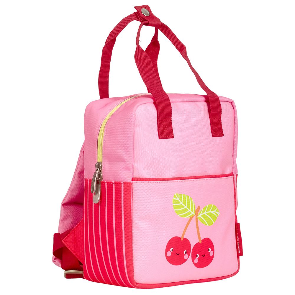 A Little Lovely Company - Kids Little Square Backpack - Happy Cherries - 10.2-Inch