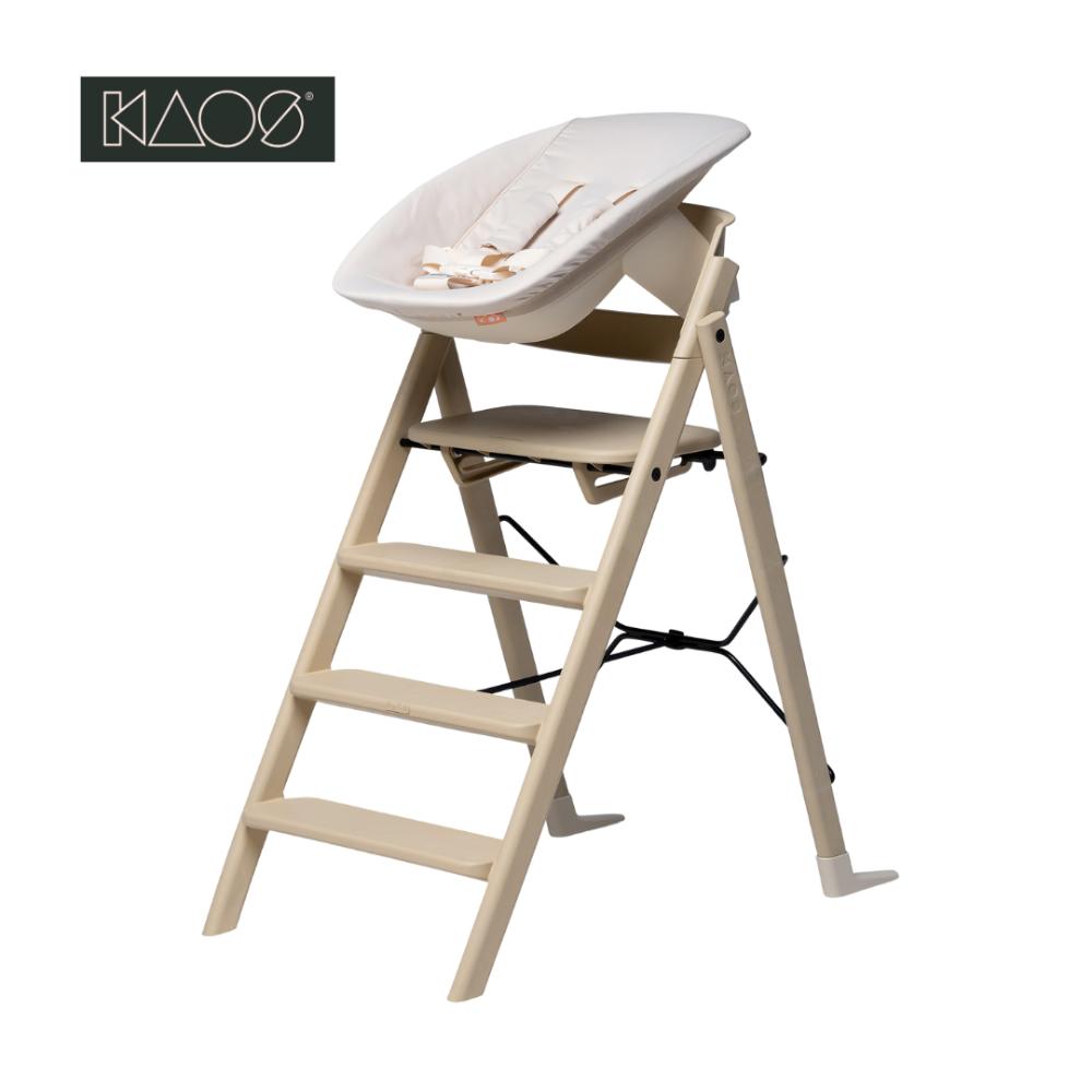 Kaos Klapp Recycled High Chair With Newborn Seat Set - Desert Sand