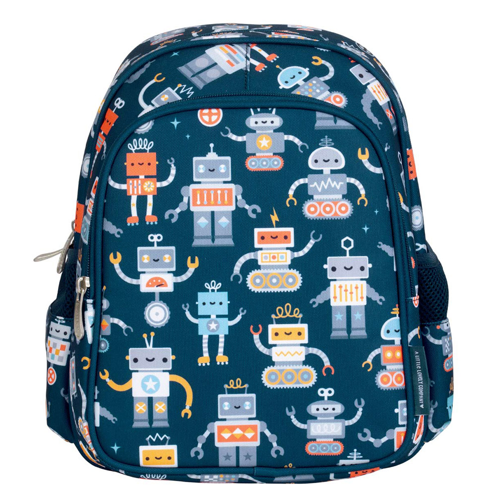 A Little Lovely Company - Kids Backpack - Robots - 12.6-Inch
