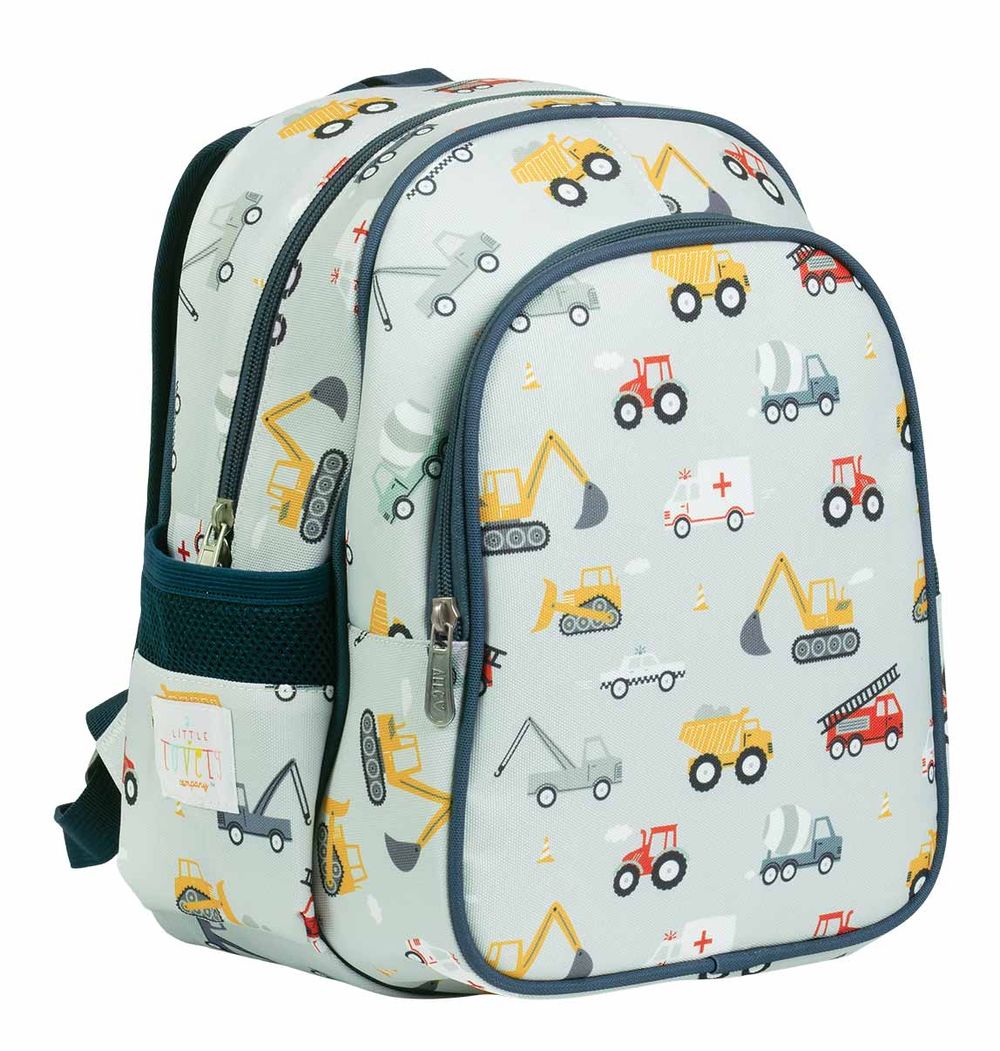A Little Lovely Company - Kids Backpack - Vehicles - 12.5-Inch/32cm