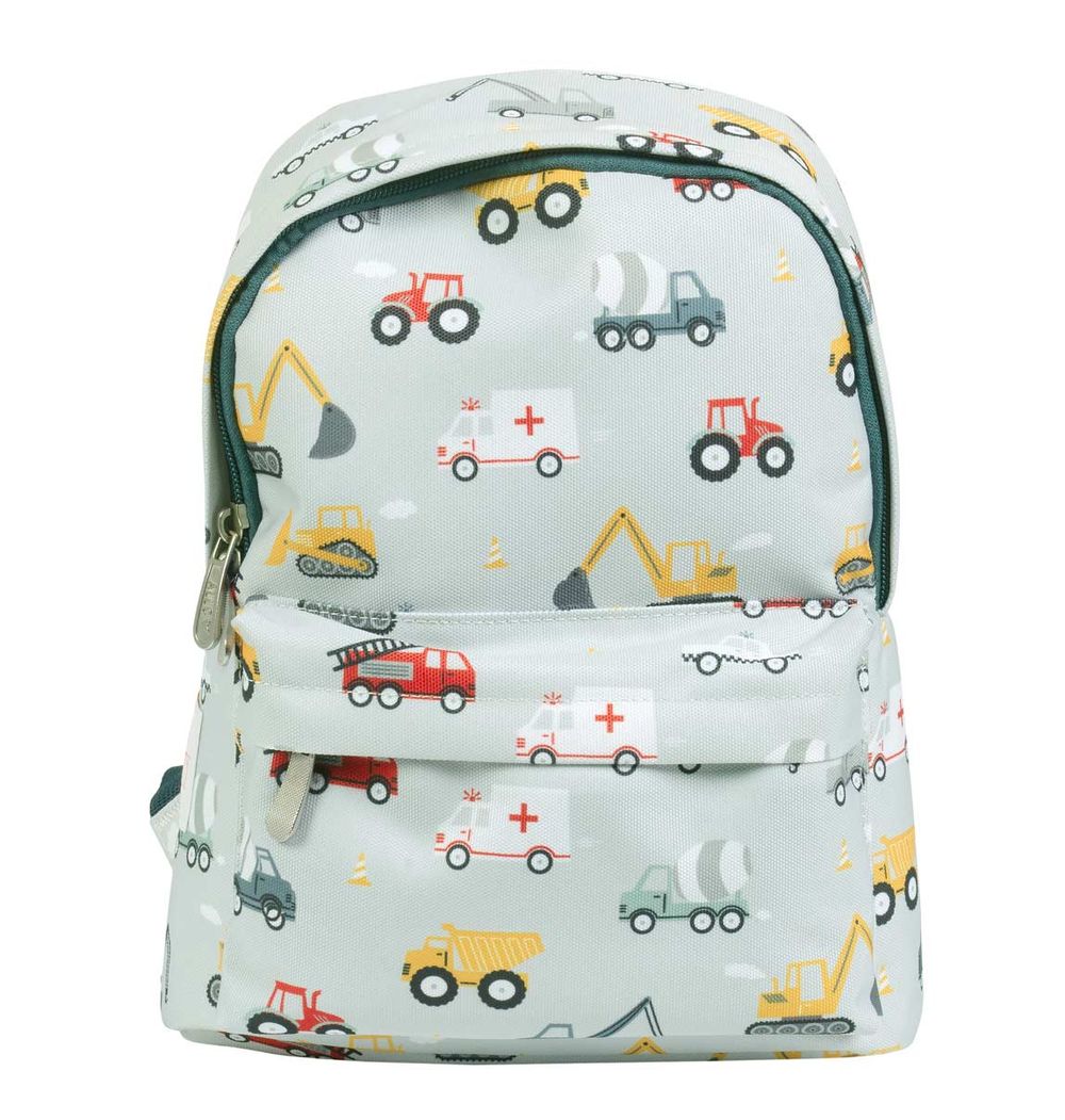 A Little Lovely Company - Little Backpack - Vehicles - 11.8-Inch/30cm