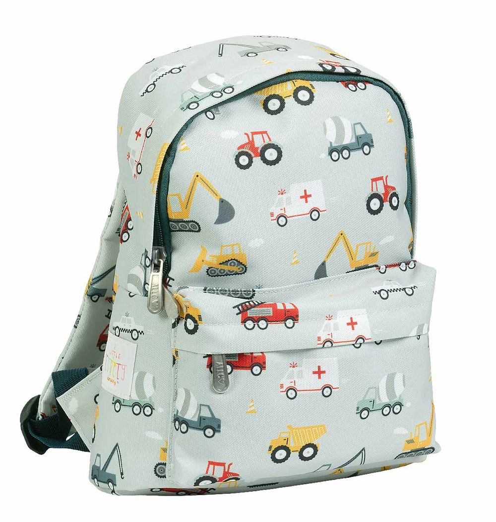 A Little Lovely Company - Little Backpack - Vehicles - 11.8-Inch/30cm