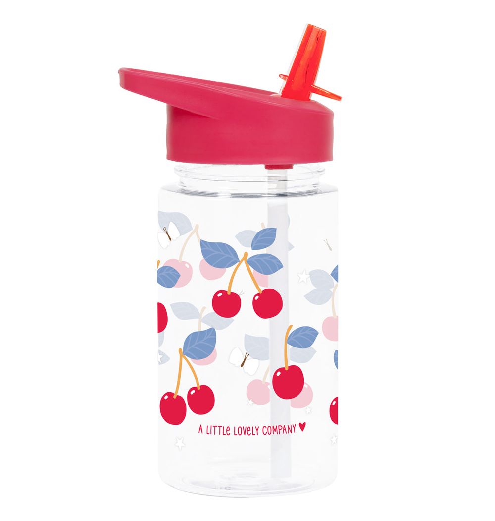 A little Lovely Company - Kids Water Bottle - Cherries - 450 ml