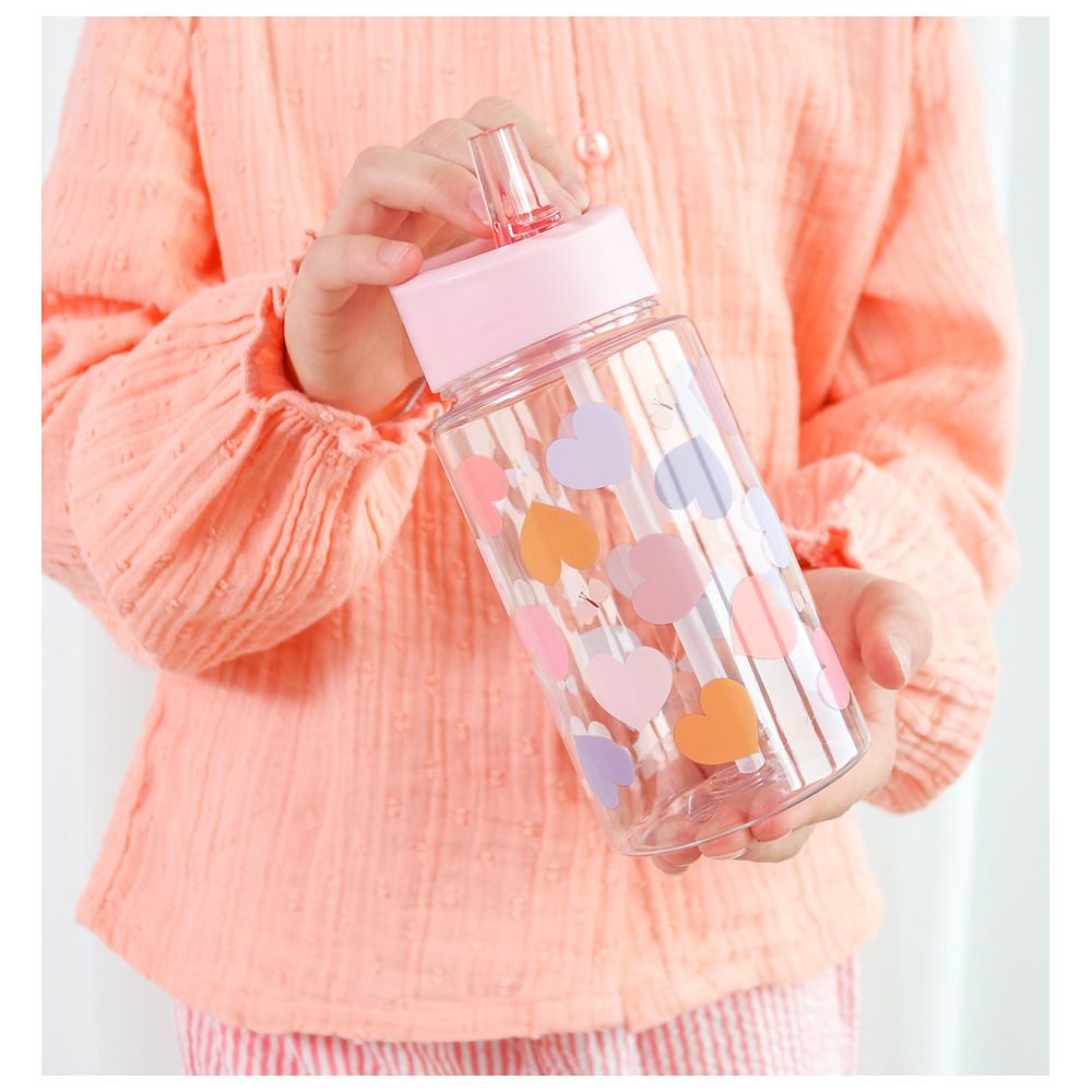 A Little Lovely Company - Tritan Water Bottle - Hearts - 450 ml