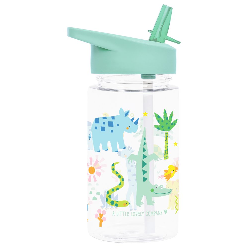 A Little Lovely Company - Tritan Water Bottle - Jungle - 450 ml