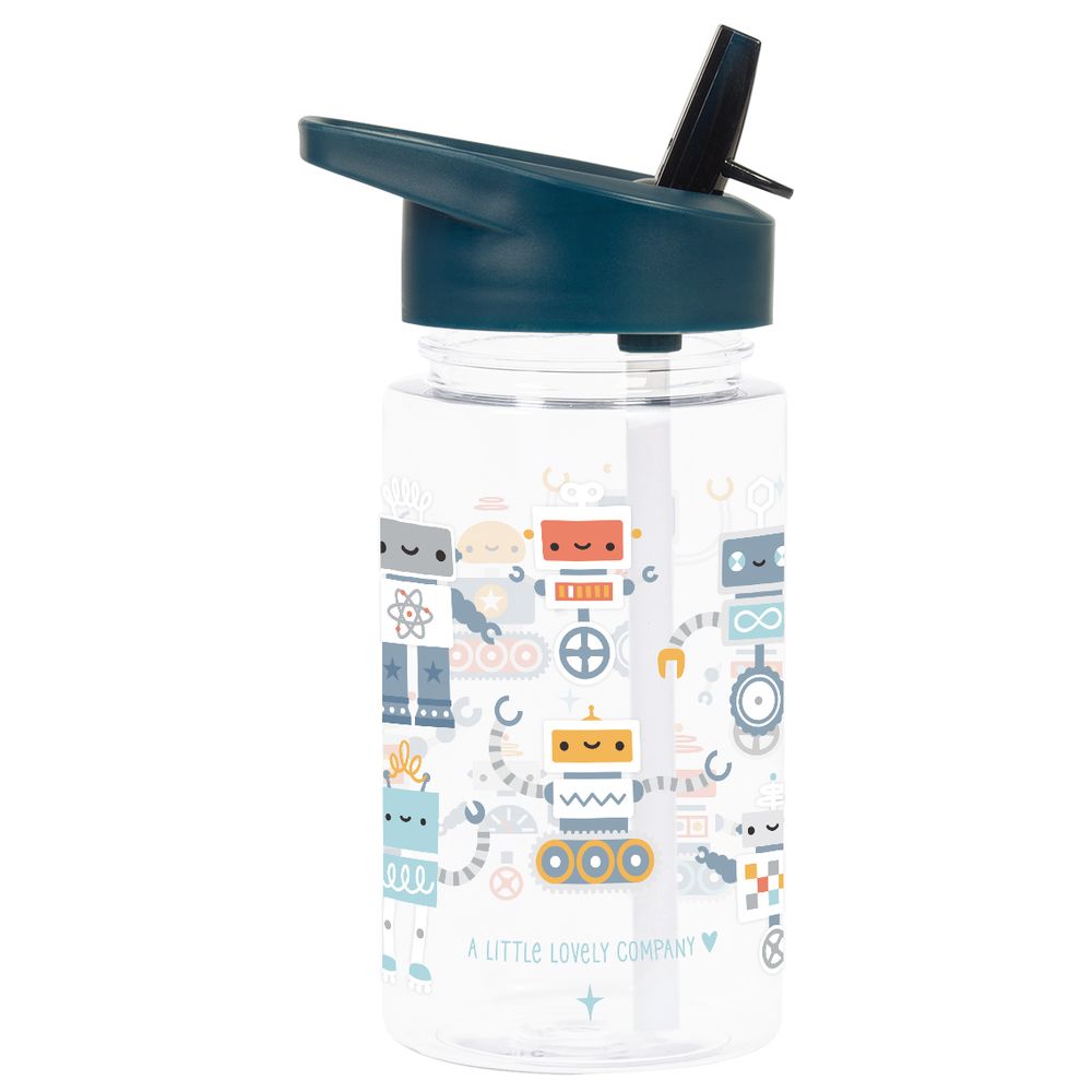 A Little Lovely Company - Tritan Water Bottle - Robots - 450 ml