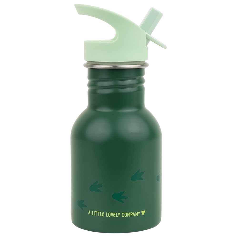 A Little Lovely Company - Stainless Steel Drinking Bottle - Dinosaur - 350 ml