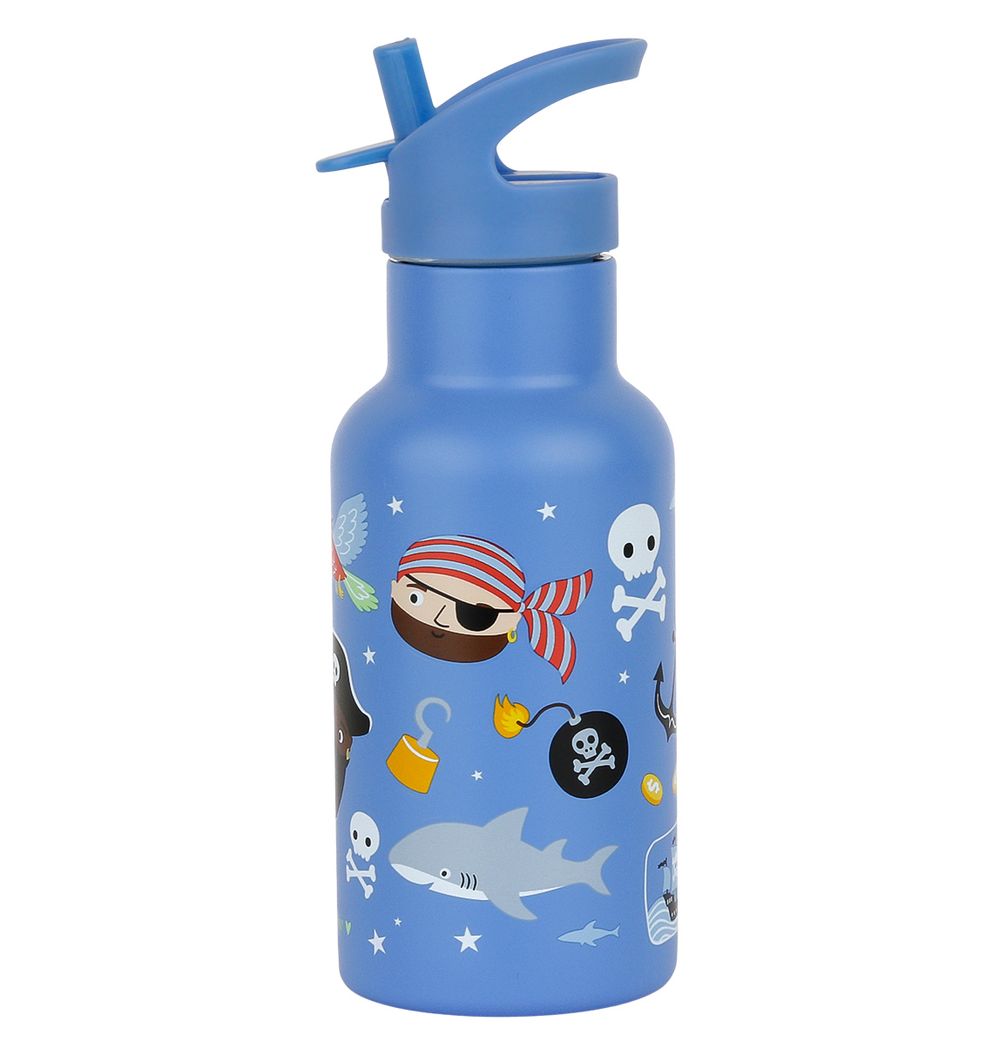 A Little Lovely Company - Stainless Steel Water Bottle - Pirates - 350ml