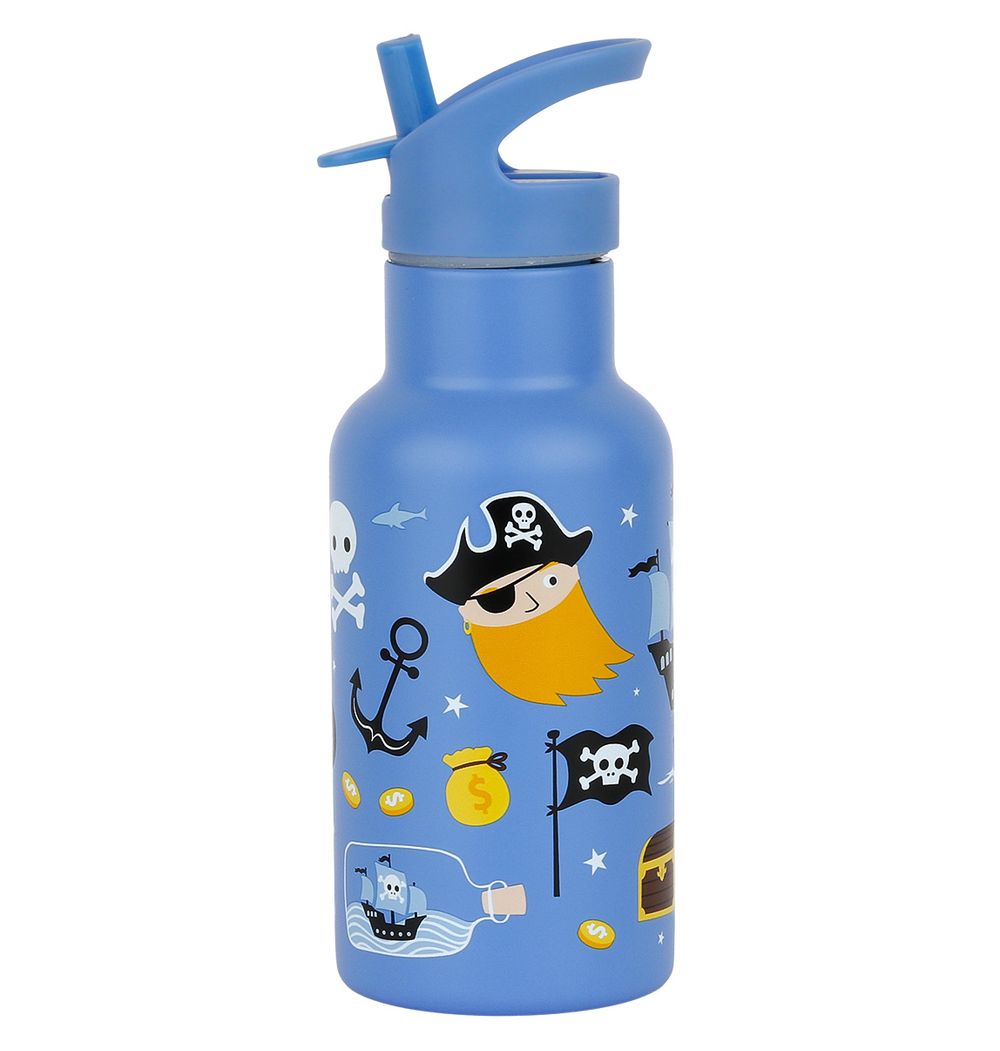 A Little Lovely Company - Stainless Steel Water Bottle - Pirates - 350ml