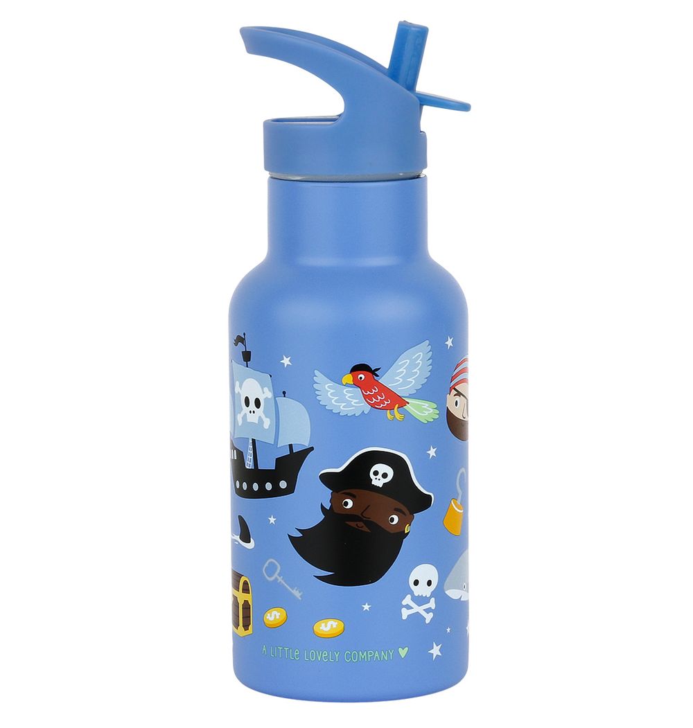 A Little Lovely Company - Stainless Steel Water Bottle - Pirates - 350ml