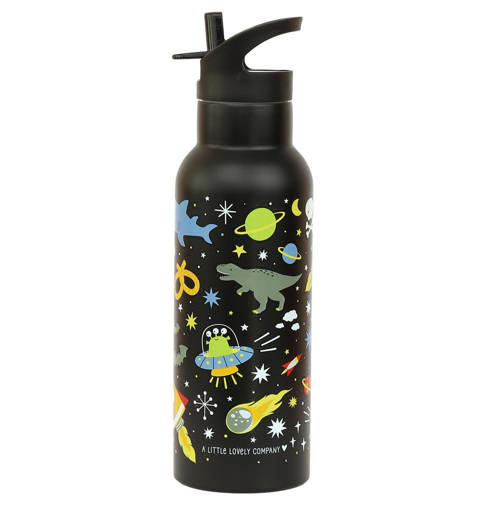 A Little Lovely Company - Stainless Steel Water Bottle - Galaxy - 500ml