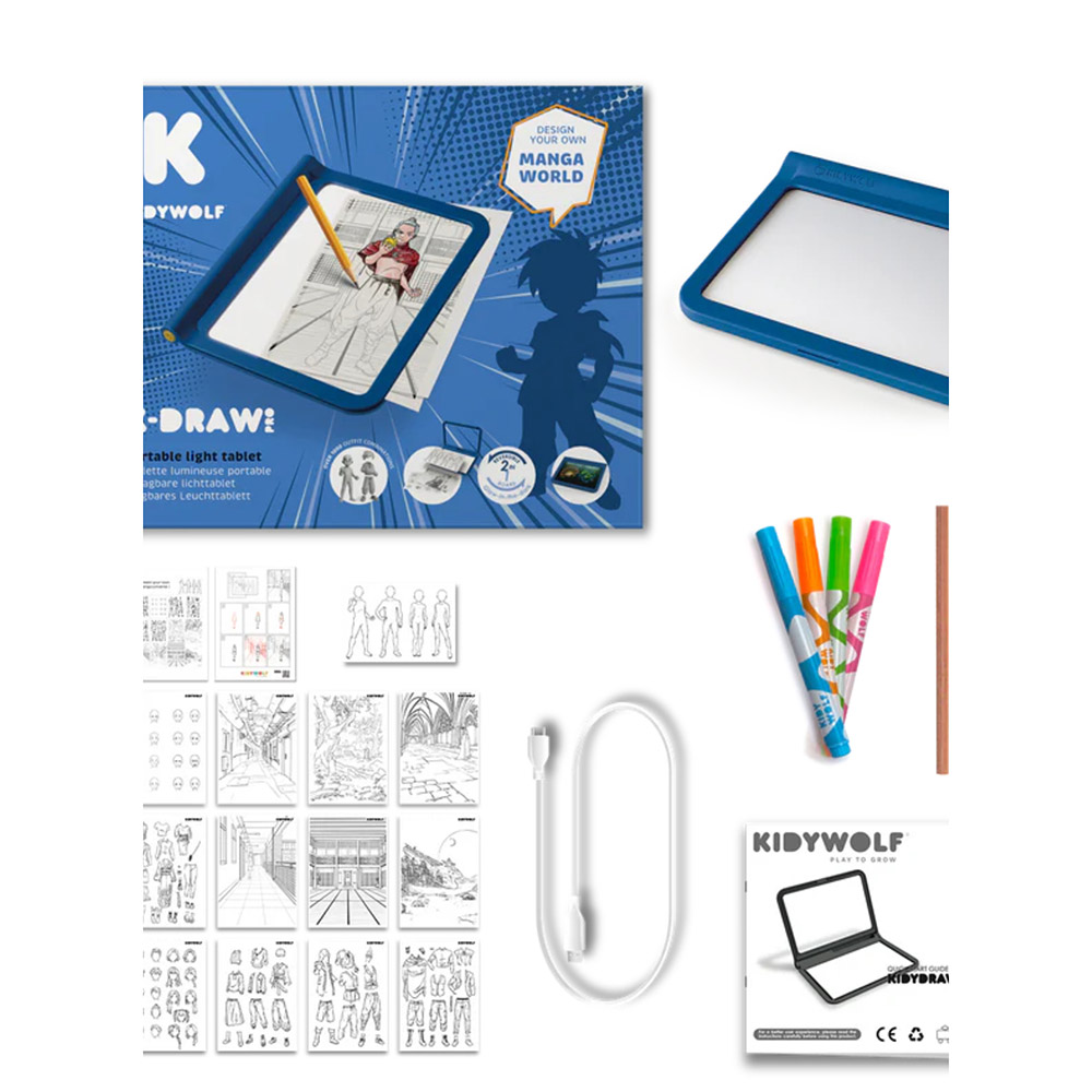 Kidywolf - K-Draw-Pro Illuminated Tablet - Manga
